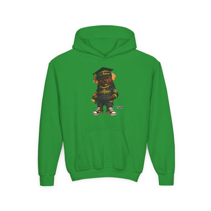 Youth Graduation Bear Hoodie – "Future Student" Cute Cap & Gown Sweatshirt