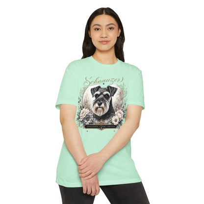 Schnauzer Floral Portrait T-Shirt