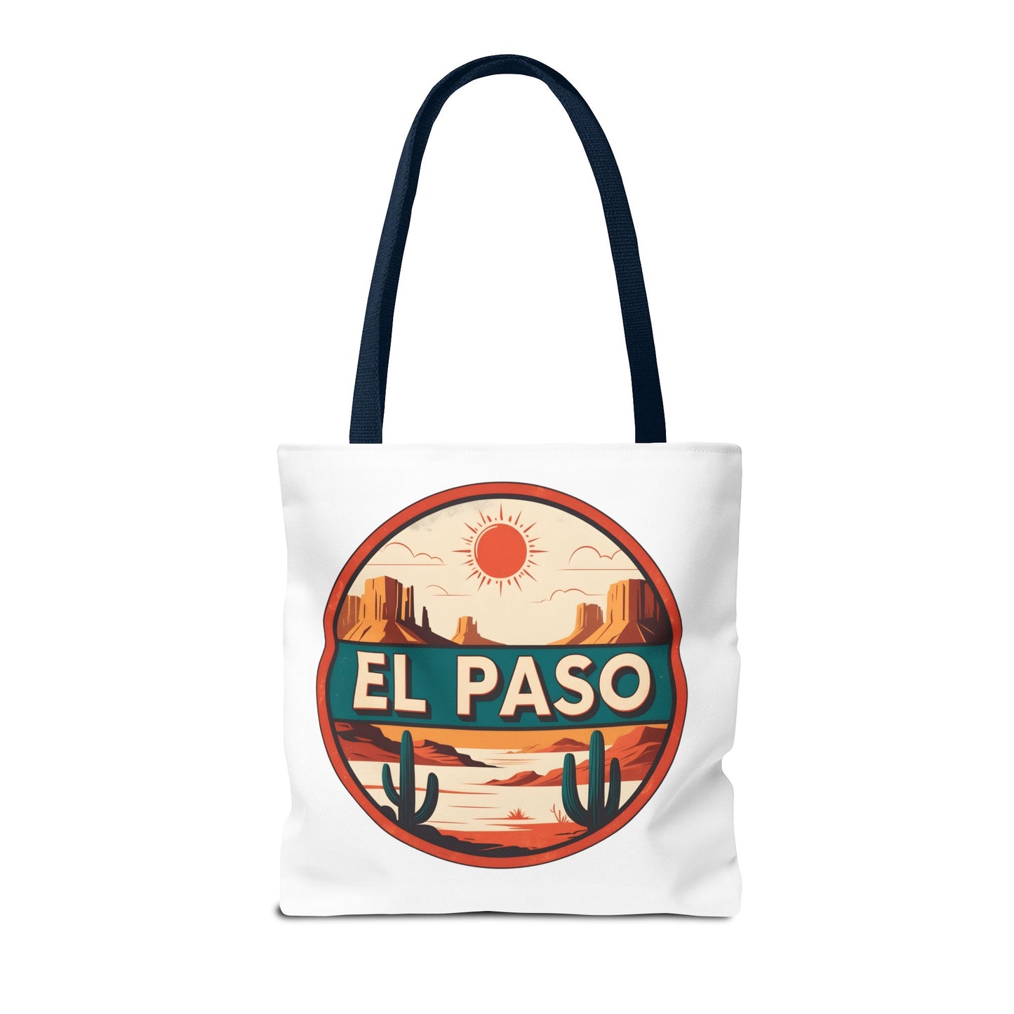 El Paso Desert Sunset Tote Bag — Vintage Southwestern Travel Canvas Tote