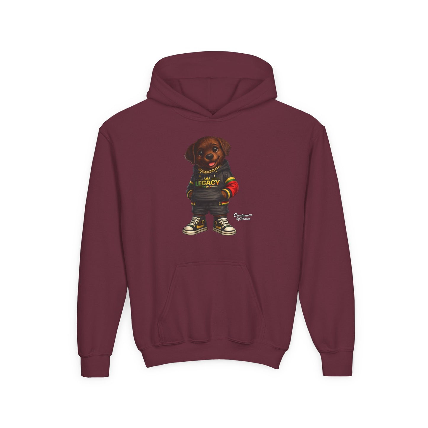 Youth Hoodie — 'Legacy' Streetwear Puppy Graphic Sweatshirt