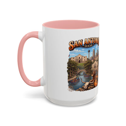 San Antonio Souvenir Coffee Mug – Texas Riverwalk Scenic Accent Mug (11/15oz)