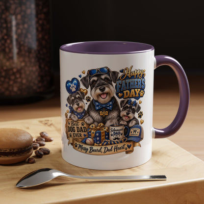 Father's Day Dog Dad Coffee Mug — "Happy Father's Day" Accent Mug (11/15oz)