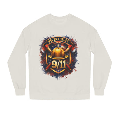 9/11 Never Forget Firefighter Helmet Crewneck Sweatshirt