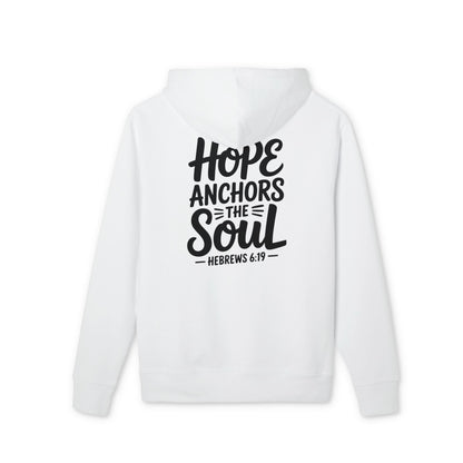 Hoodie — “Hope Anchors the Soul” Inspirational Bible Verse Hebrews 6:19 Pullover