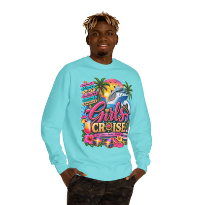 Girls Cruise Sweatshirt — Tropical Bachelorette/Group Vacation Crewneck