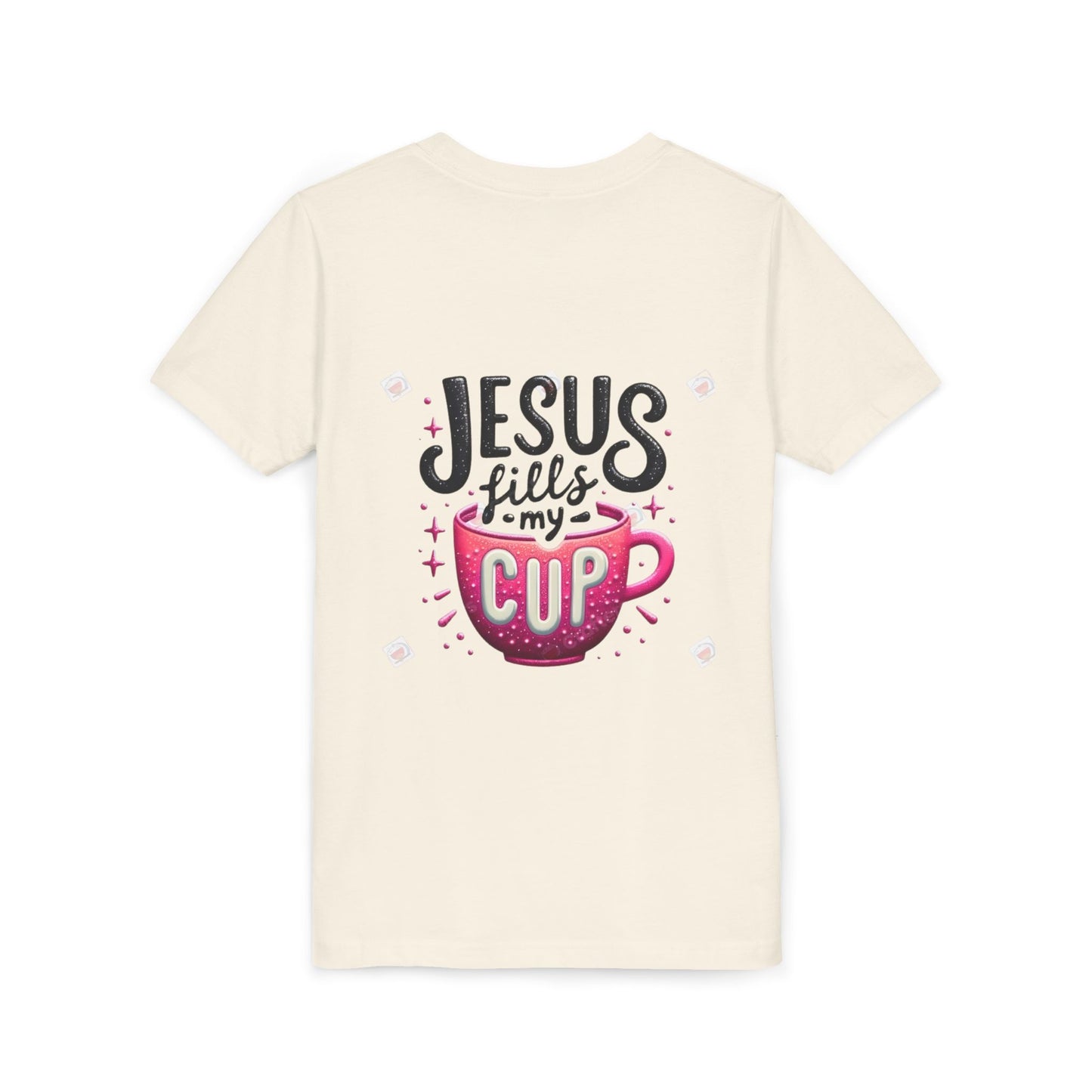 Jesus Fills My Cup Youth Tee — Christian Faith Kids Shirt