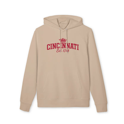 Cincinnati Hoodie — 'CINCINNATI Est. 1788' Red Script City Pride Pullover