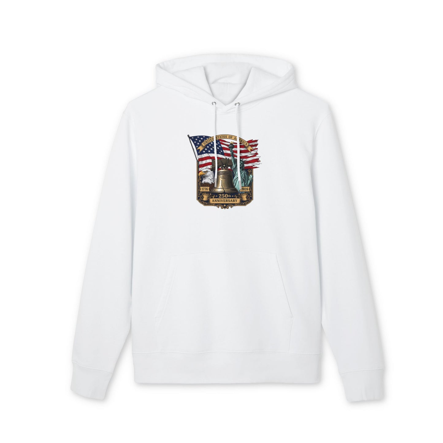 Liberty Bell Anniversary Hoodie — American Flag & Statue of Liberty Design