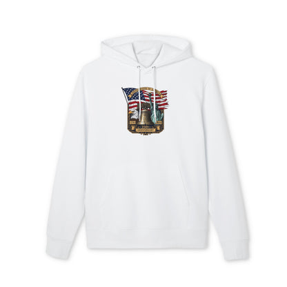Liberty Bell Anniversary Hoodie — American Flag & Statue of Liberty Design