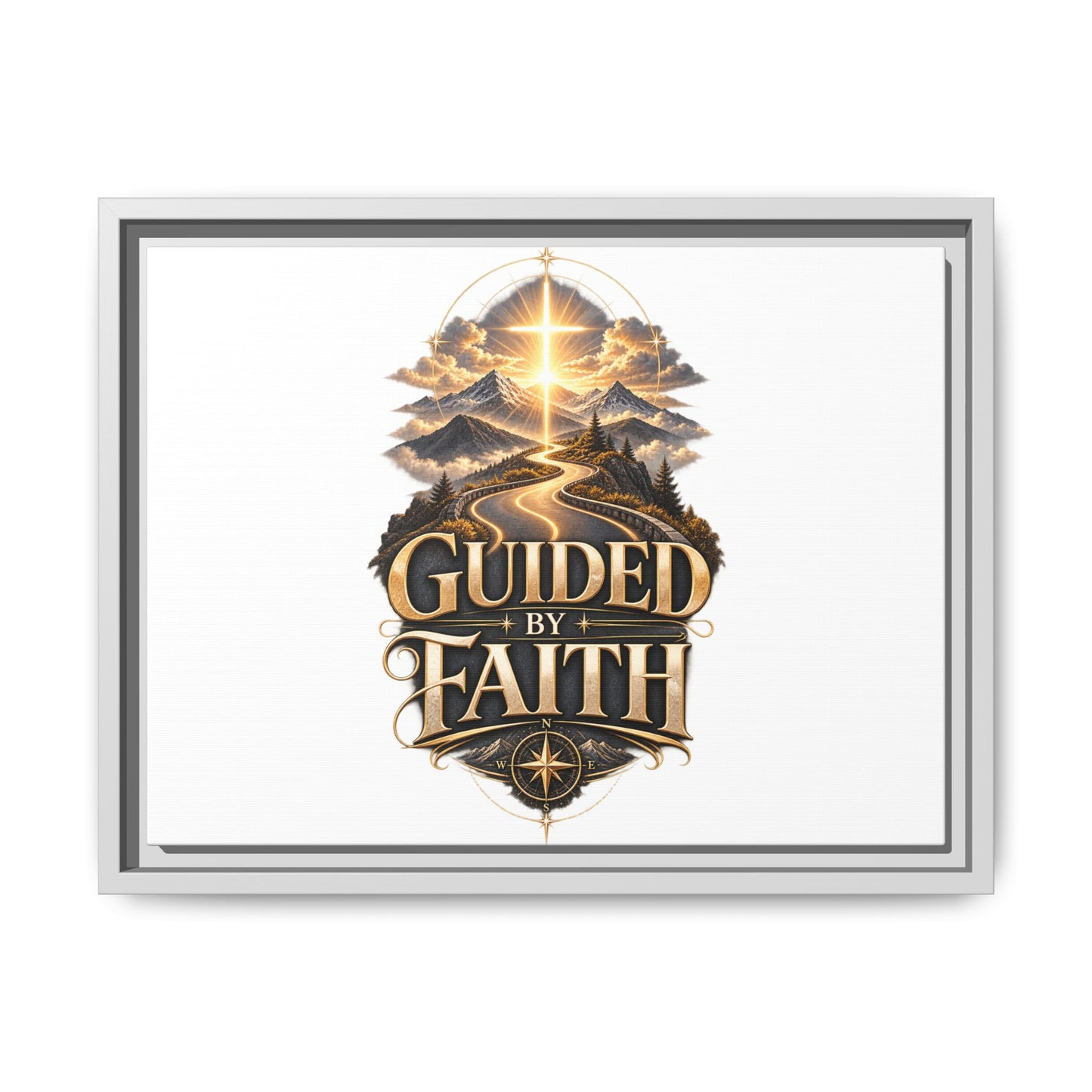 Guided by Faith Framed Matte Canvas — Inspirational Christian Wall Art
