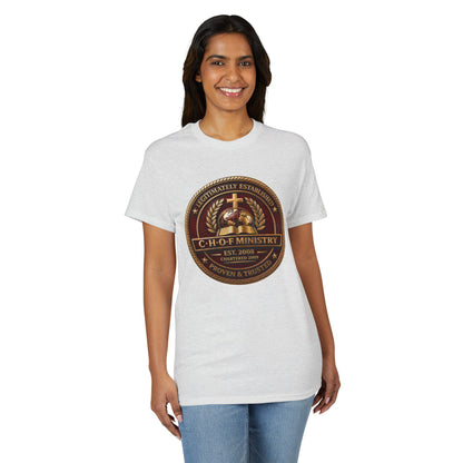 CHOF Ministry Logo T-Shirt — Established 2008 Christian Faith Tee