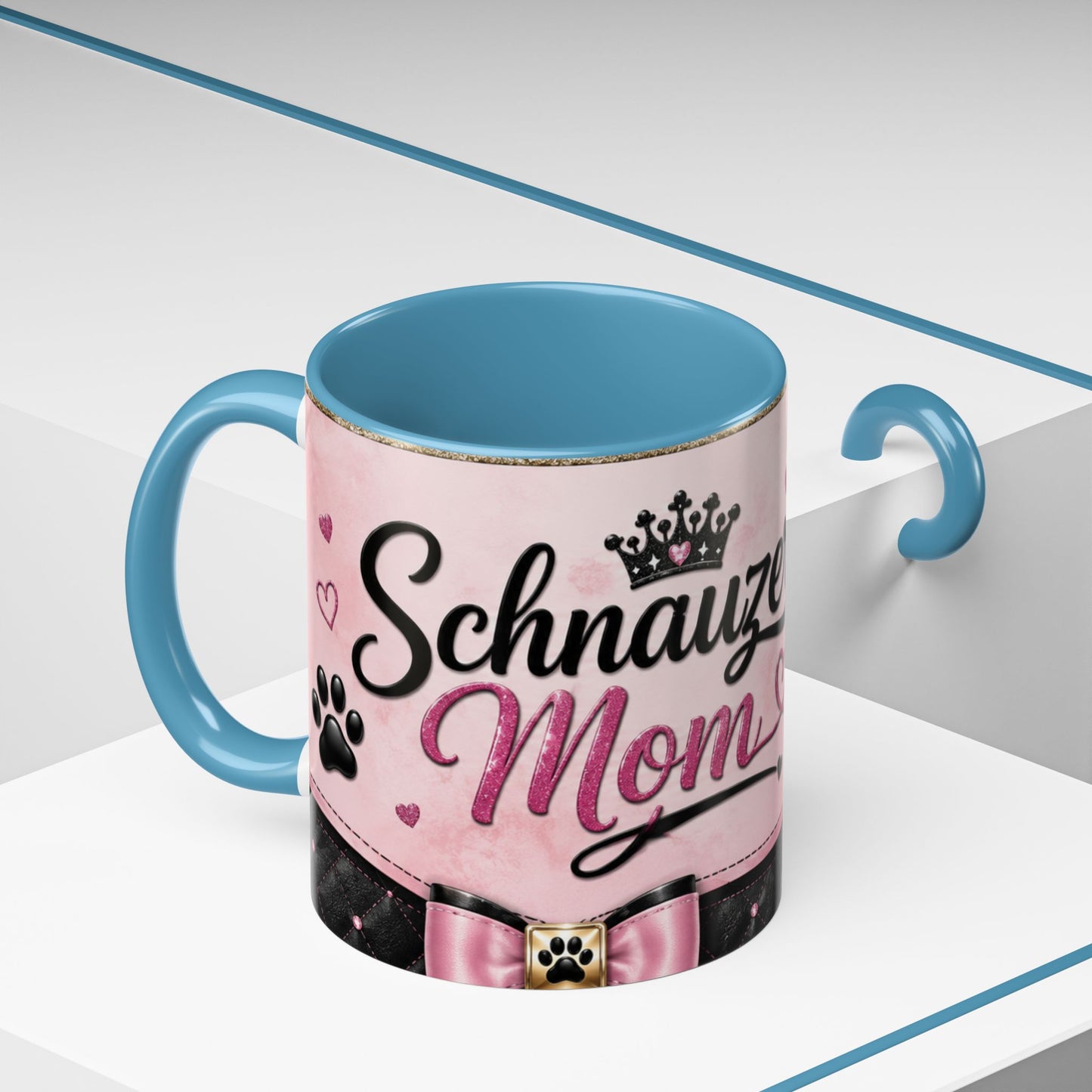Schnauzer Coffee Mug — "Messy Beard, Big Heart" Accent Mug (11/15oz)