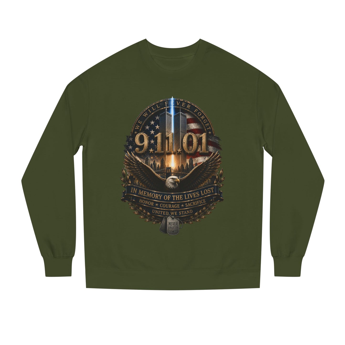 9/11 Memorial Sweatshirt – In Memory of the Lives Lost Tribute Crewneck