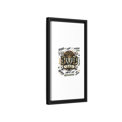 Framed Matte Canvas 'Best Ever DAD' Wall Art – Lion King Design, Father’s Day Gift