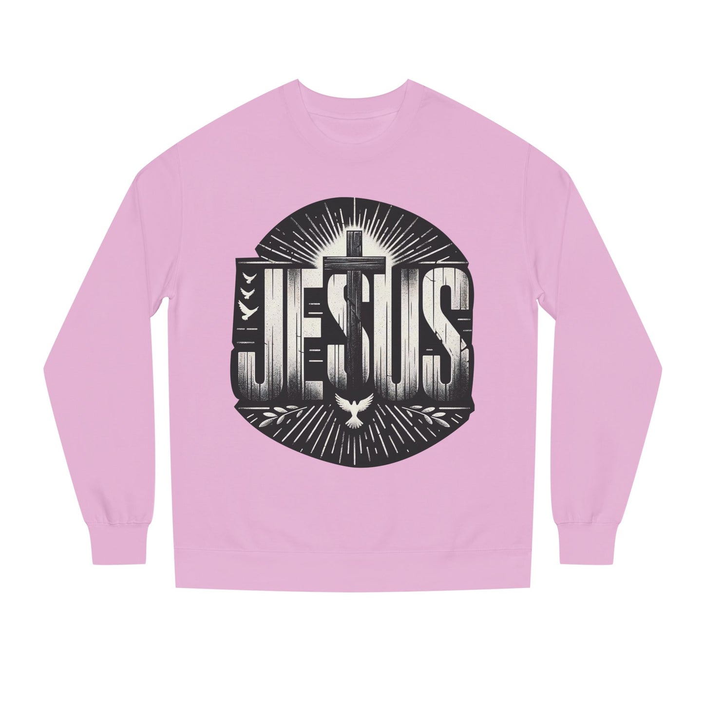 Jesus Graphic Sweatshirt — Vintage Cross & Dove Christian Crewneck