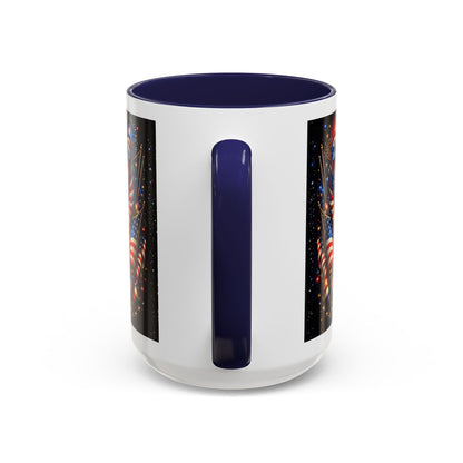 250 Years 1776–2026 Eagle American Flag Accent Coffee Mug — Patriotic Independence Day Gift (11/15oz)