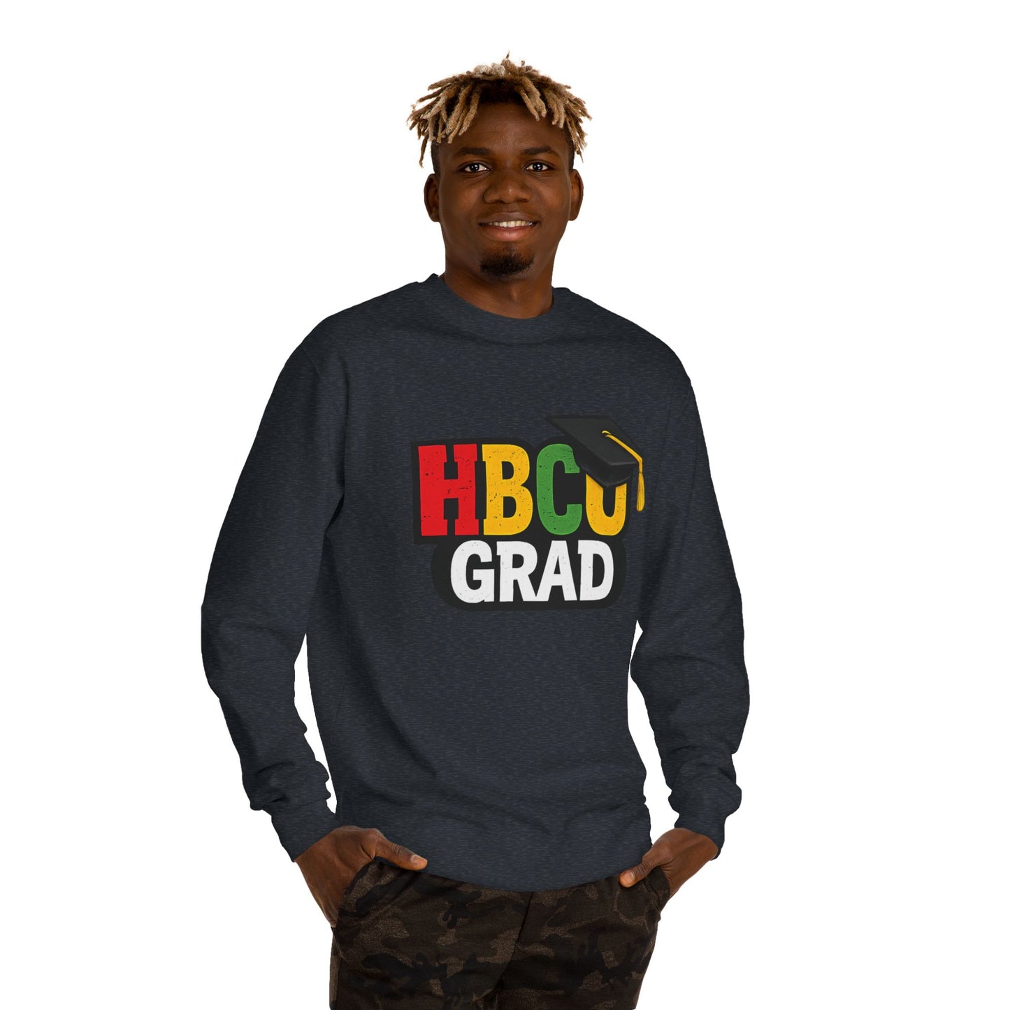 HBCU Grad Sweatshirt — Graduation Crewneck with Mortarboard