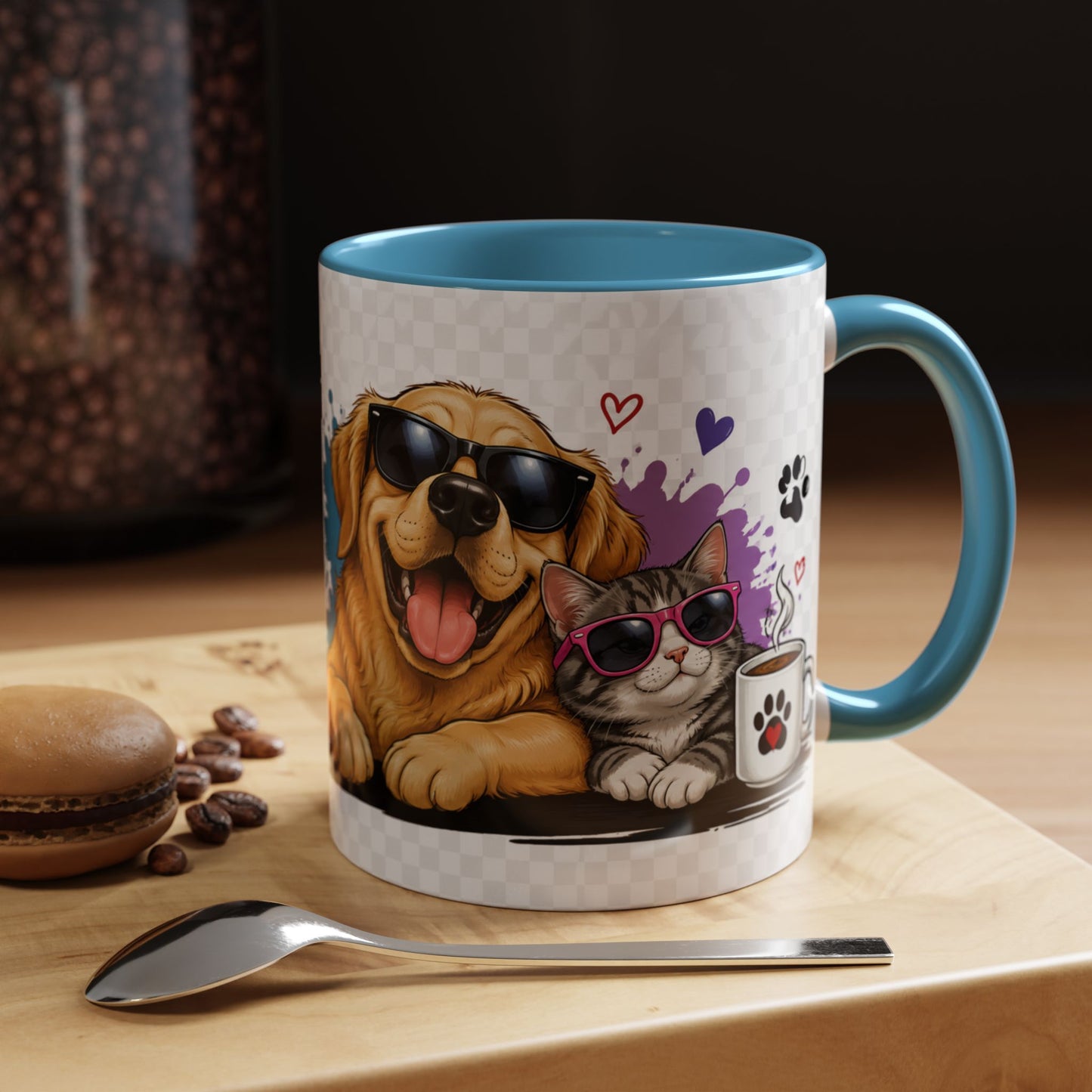 Dog and Cat Coffee Mug — 'This Is My Healer I'm A Cat' Cute Pet Lover Accent Mug (11/15oz)