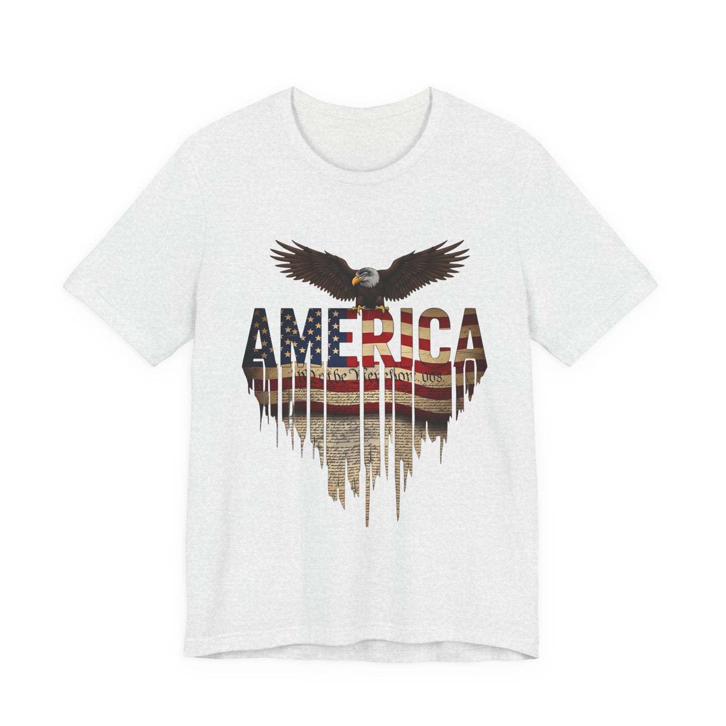 America Eagle Flag Graphic T‑Shirt — Patriotic USA Tee for 4th of July