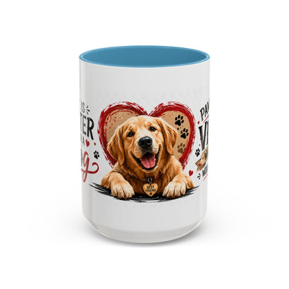 Pawsitive Vibes Coffee Mug - "Wag More, Worry Less" Dog Lover Accent Mug