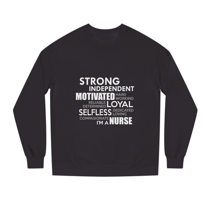 Nurse Word Cloud Sweatshirt — Strong Independent Motivated Loyal Selfless
