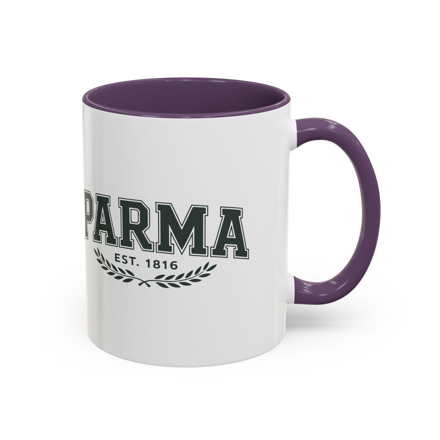 Parma Established 1816 Accent Coffee Mug — Vintage Collegiate Ceramic Coffee Cup