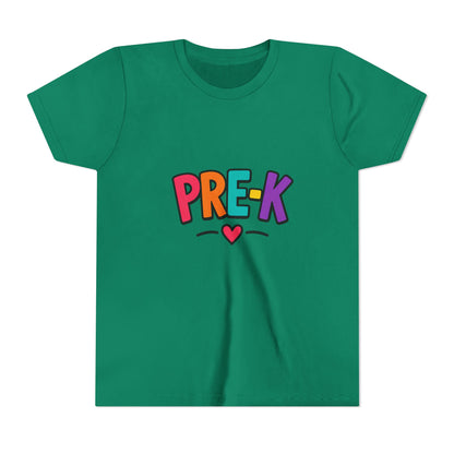 Pre-K Kids Tee — Colorful Heart Preschool Shirt for Boys & Girls