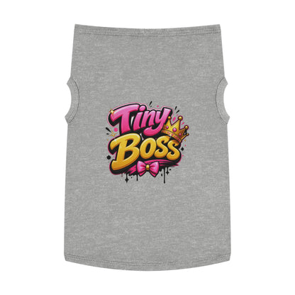 Tiny Boss Pet Tank Top — Cute Crown Dog Cat Tee