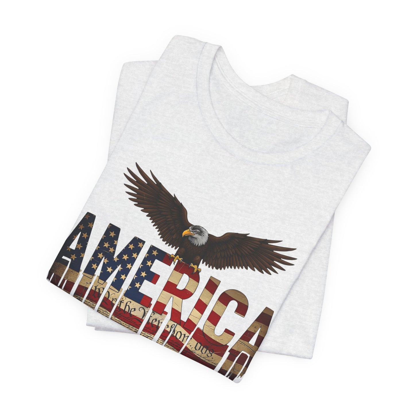 America Eagle Flag Graphic T‑Shirt — Patriotic USA Tee for 4th of July