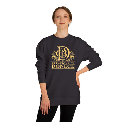 Crewneck Sweatshirt — 'Creations By Donece' Gold Logo Pullover