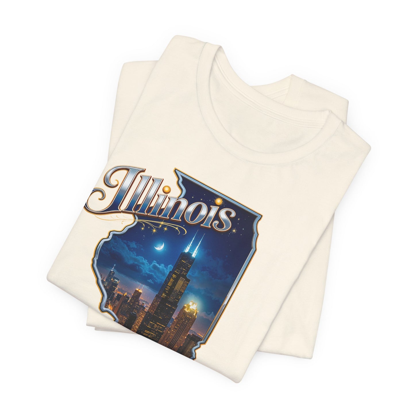 Illinois State Tee — 'City of Broad Shoulders' Chicago Skyline T-Shirt