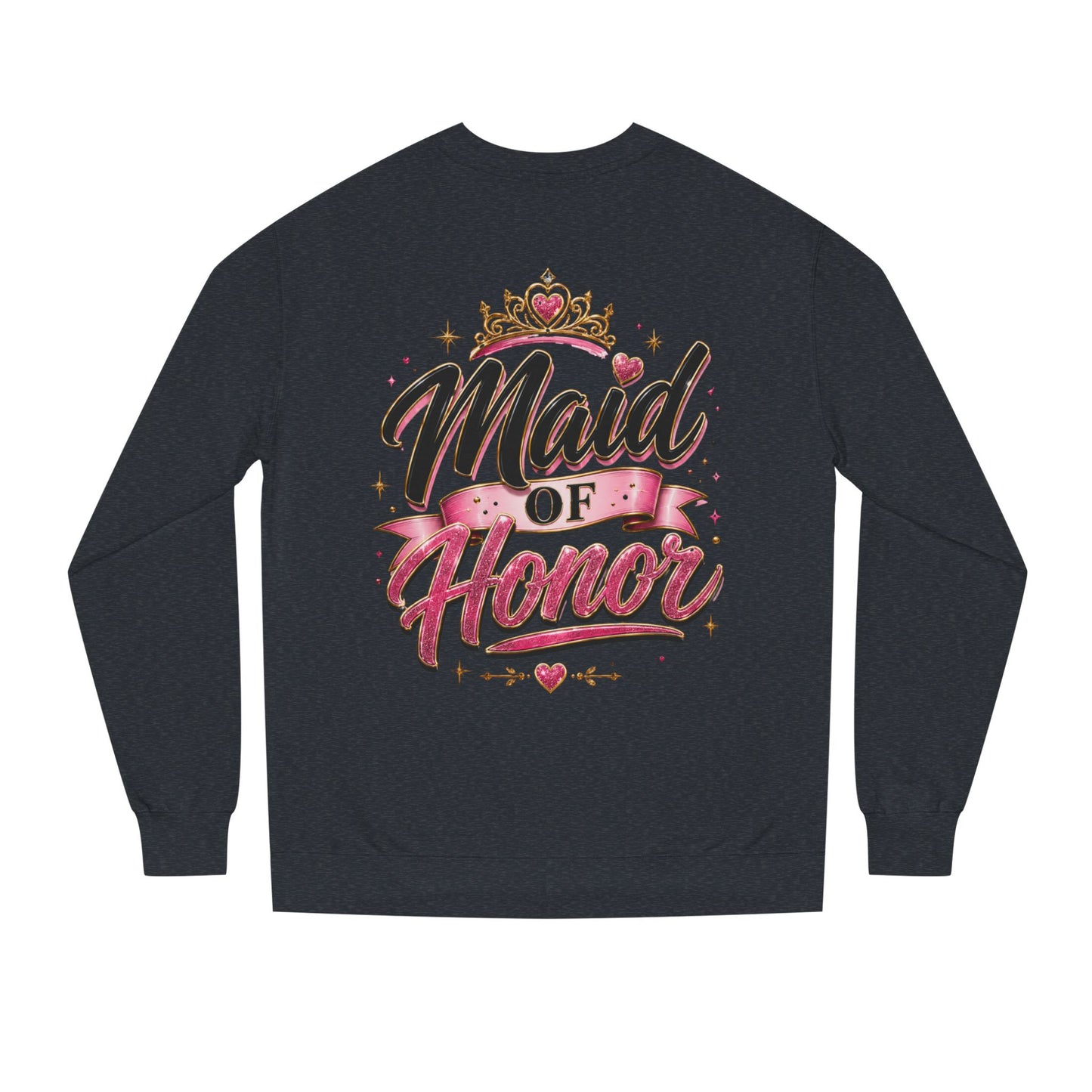 Maid of Honor Sweatshirt — Pink Script Bridal Party Crewneck