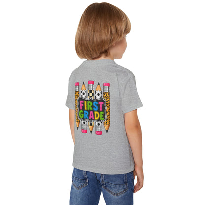 First Grade Toddler T-Shirt — Cute Back-to-School Pencil Design