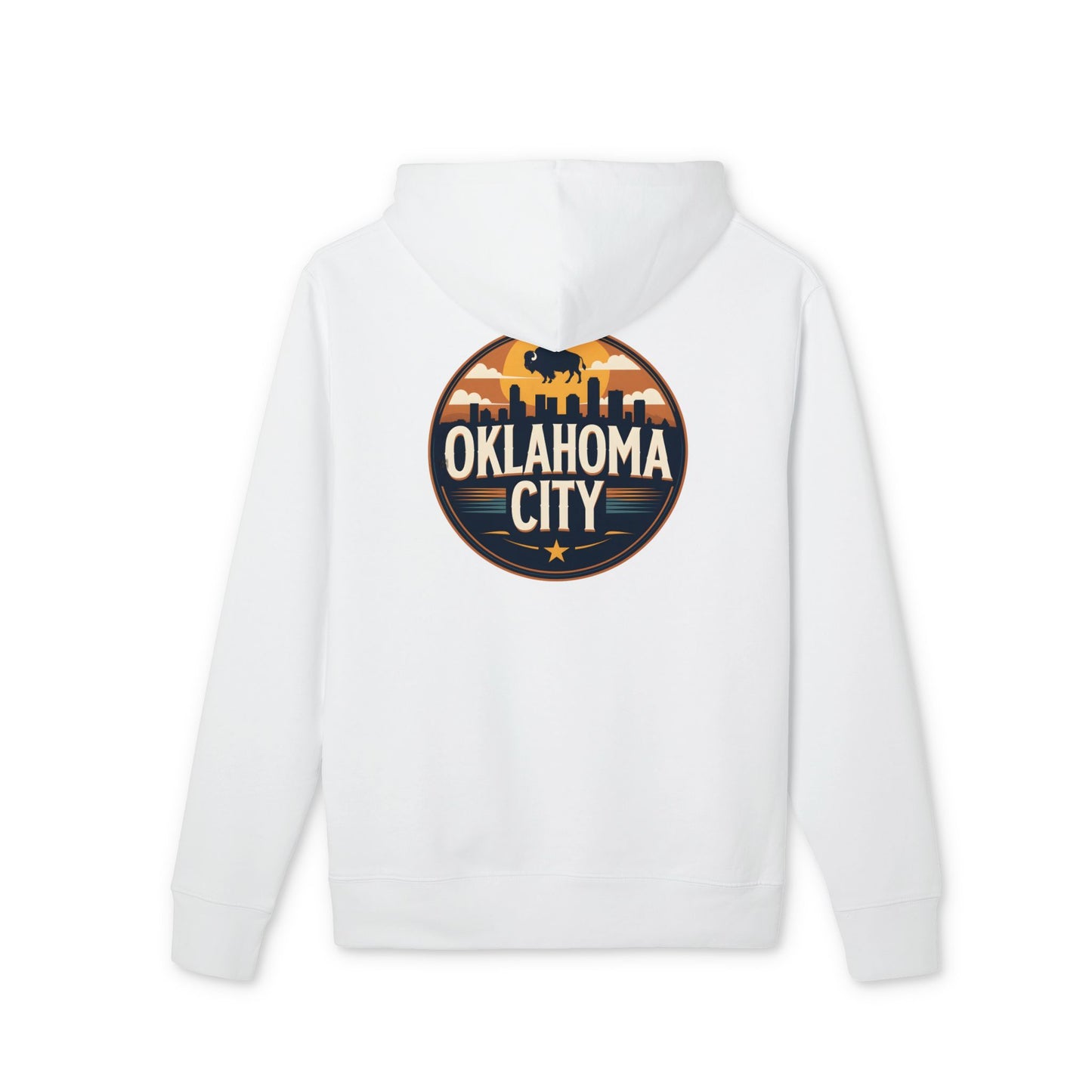 Oklahoma City Skyline Hoodie — Retro Sunset City Crewneck