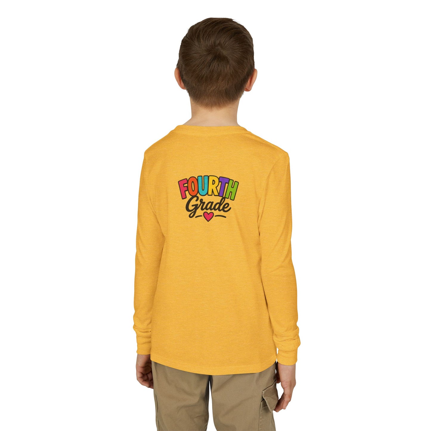 Fourth Grade Long Sleeve Tee — Colorful Kids School Shirt