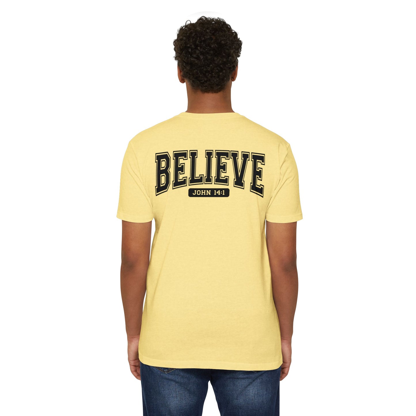 Believe John 14:1 T-Shirt — Faith-Inspired Biblical Tee