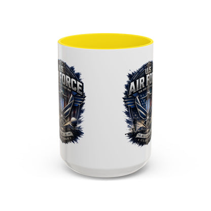 U.S. Air Force Accent Coffee Mug — Military Emblem 11/15oz