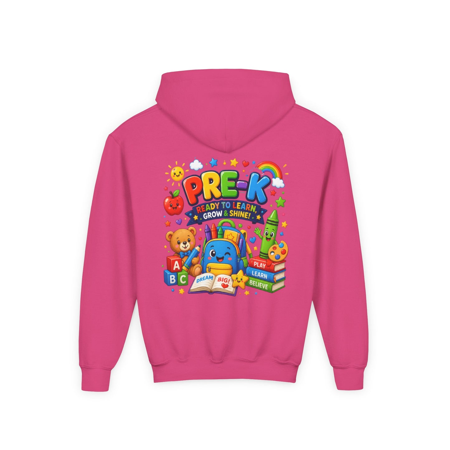 Pre-K Ready to Learn Youth Hoodie – Cute Back-to-School Preschool Sweatshirt