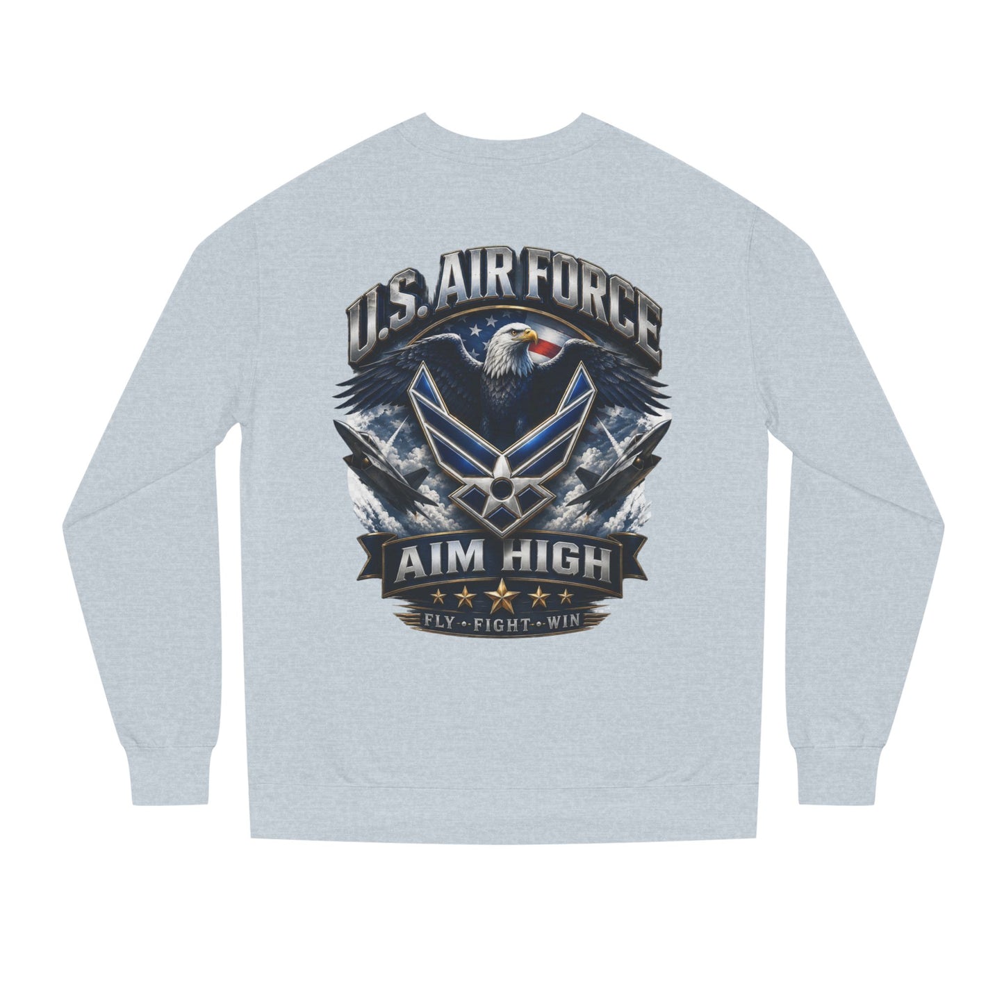 Air Force Crewneck Sweatshirt — "U.S. Air Force Aim High" Military Logo Pullover