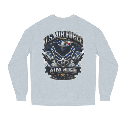 Air Force Crewneck Sweatshirt — "U.S. Air Force Aim High" Military Logo Pullover