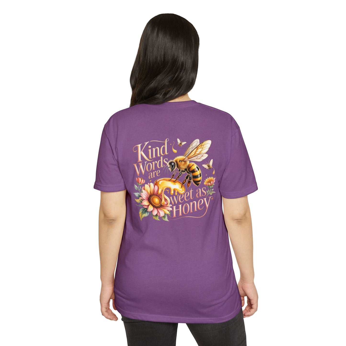 Kind Words Are Sweet As Honey Tee — Bee Floral Inspirational T-Shirt