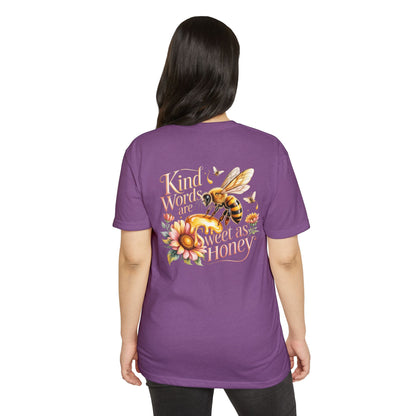 Kind Words Are Sweet As Honey Tee — Bee Floral Inspirational T-Shirt