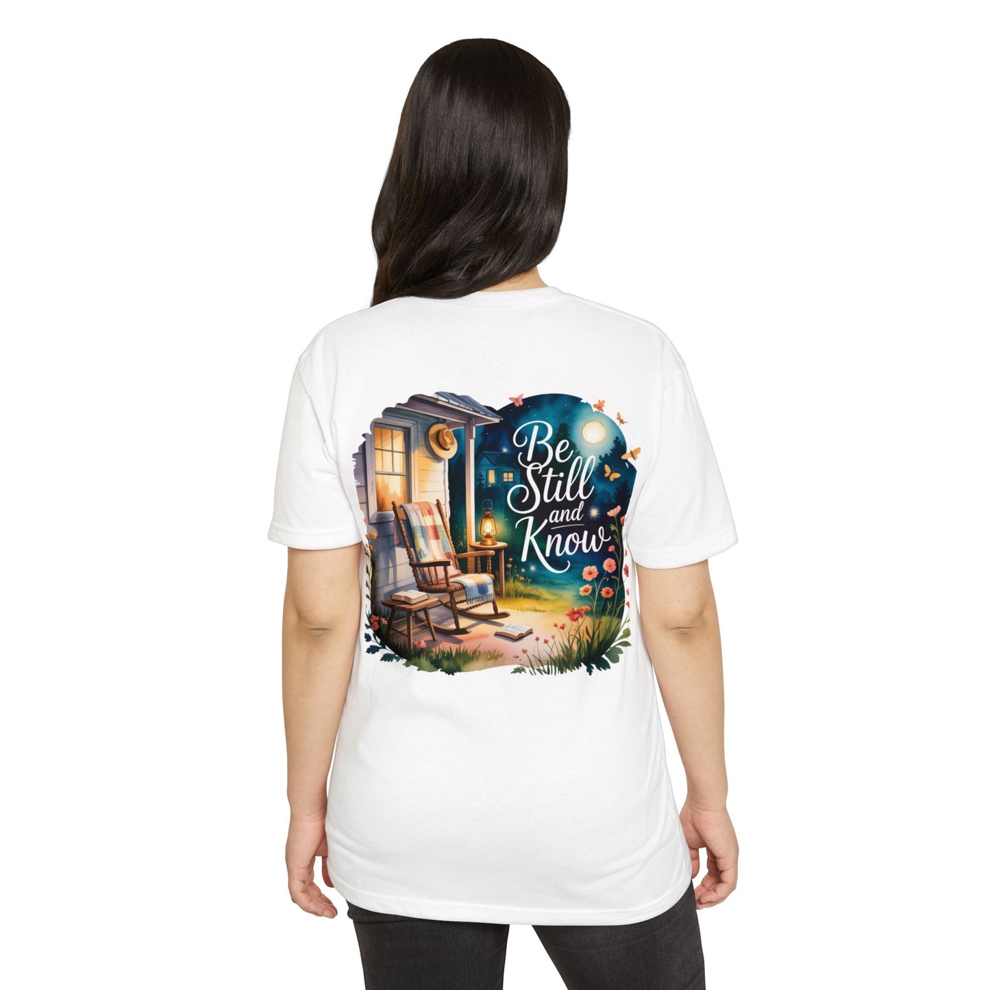 Be Still and Know T-Shirt — Cozy Porch & Moonlight Faith Tee