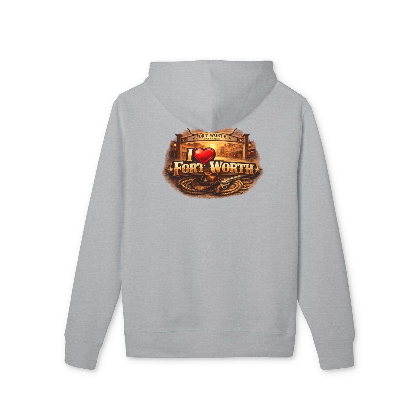 Fort Worth Retro Logo Hoodie — I  Fort Worth City Sweatshirt