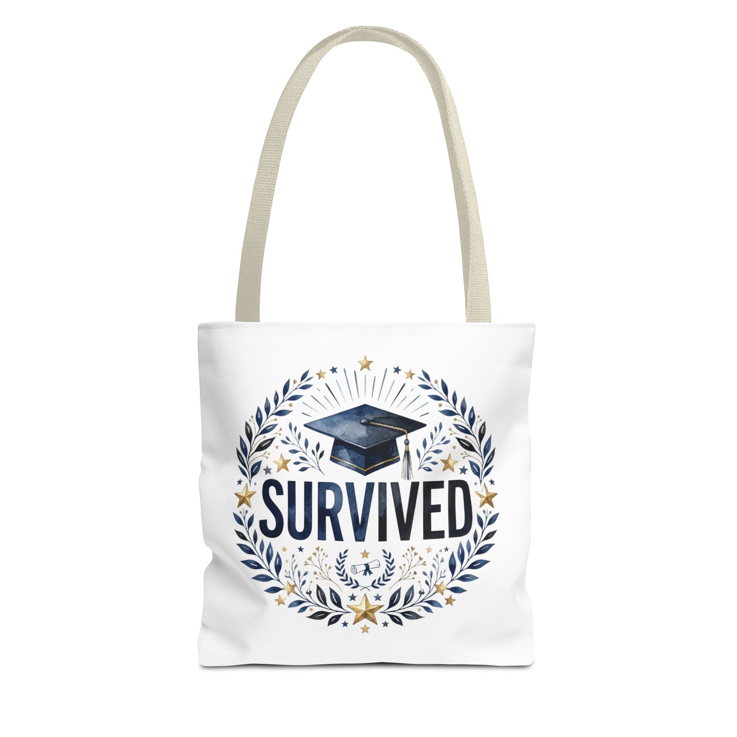 Graduation 'Survived' Tote Bag – Cap & Laurel Grad Gift