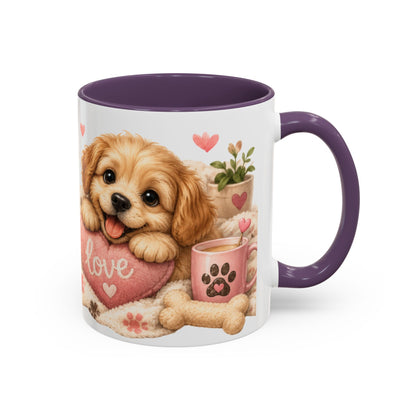 Cute Dog Lover Coffee Mug — "Life is Better With a Dog" Accent Mug (11/15oz)