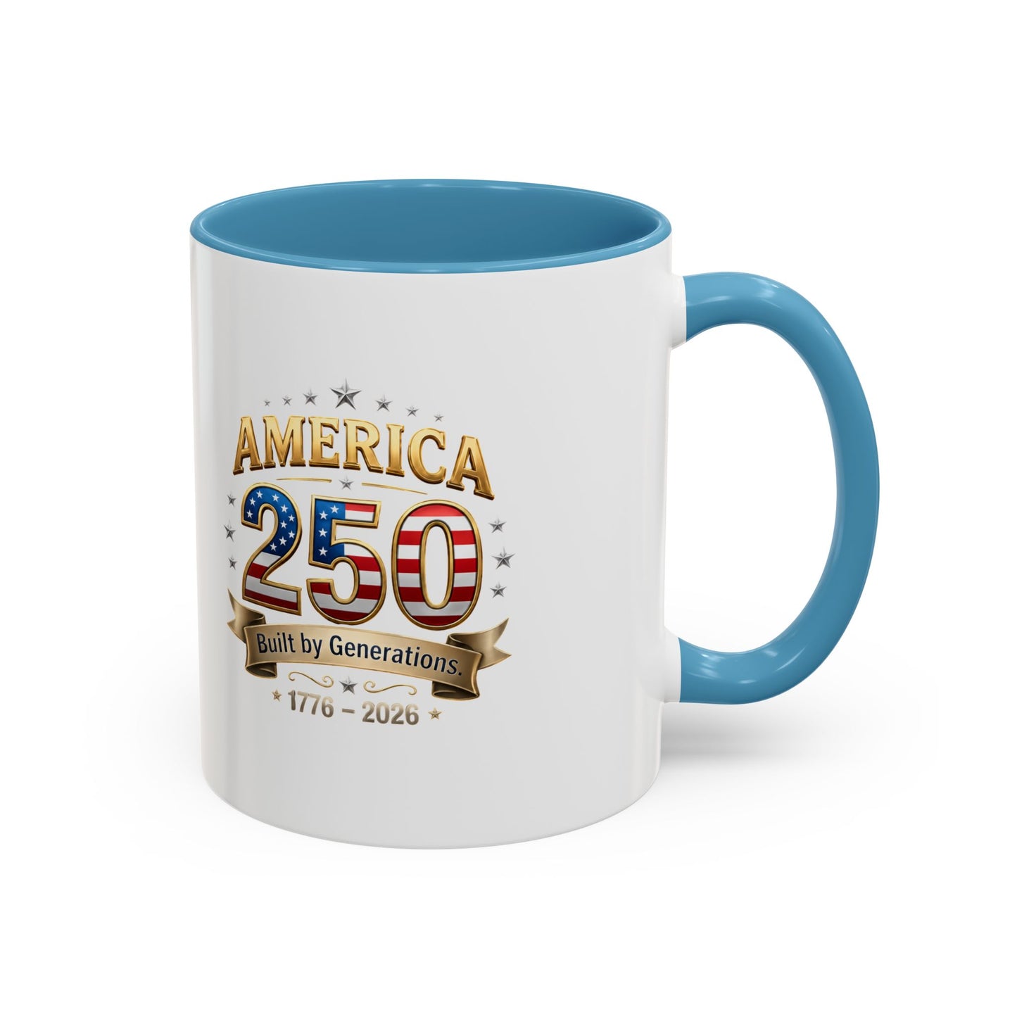 America 250 Coffee Mug — Patriotic 1776–2026 Anniversary Accent Mug
