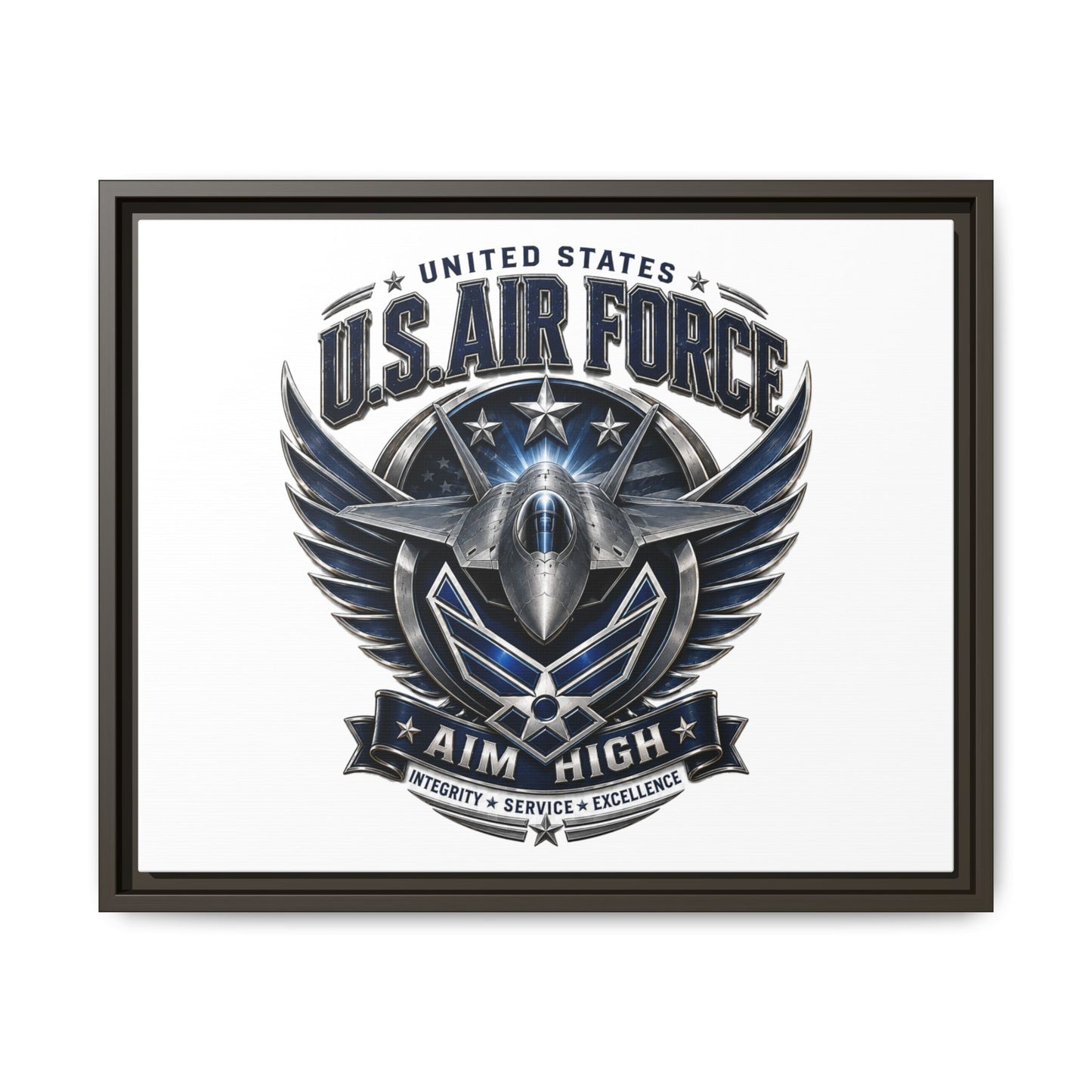 U.S. Air Force 'Aim High' Framed Canvas Print