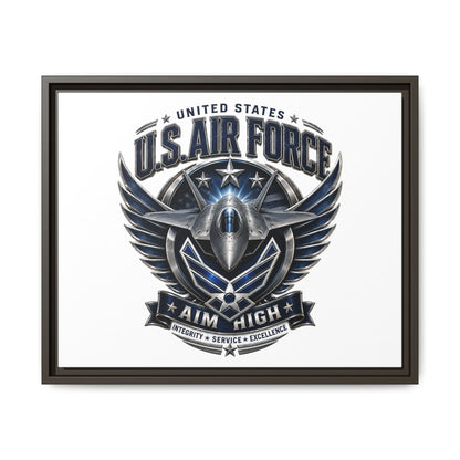 U.S. Air Force 'Aim High' Framed Canvas Print