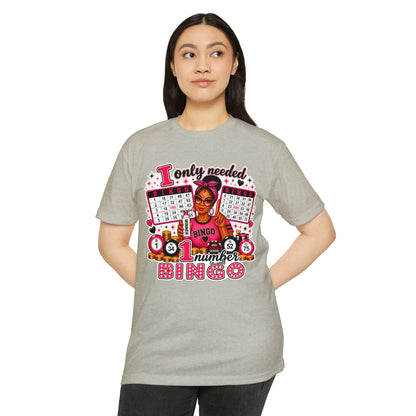 Bingo Lover T‑Shirt – "I Only Needed One Number" Vintage Bingo Graphic Tee